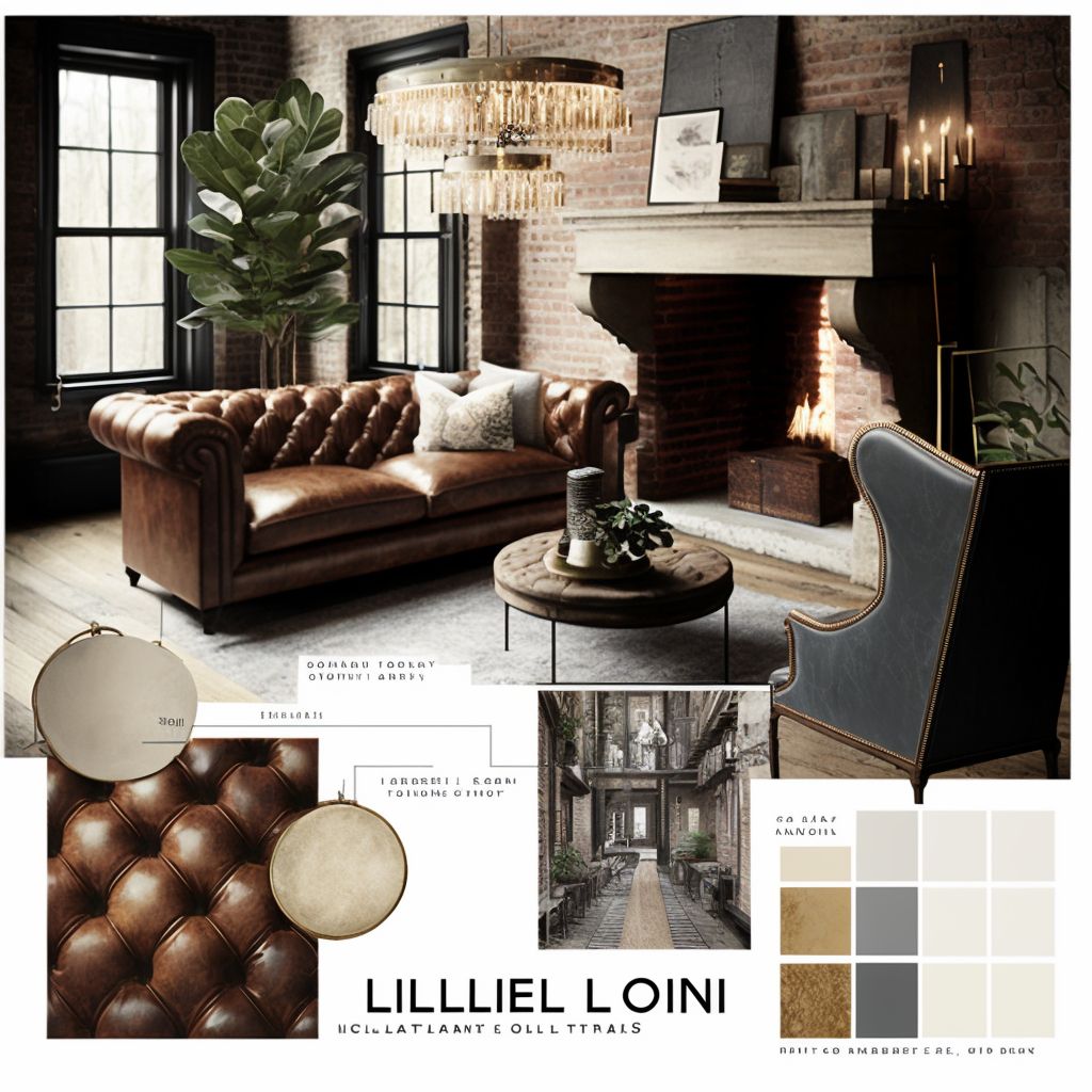 Industrial Living Room: White, Beige & Light Brown Elegance