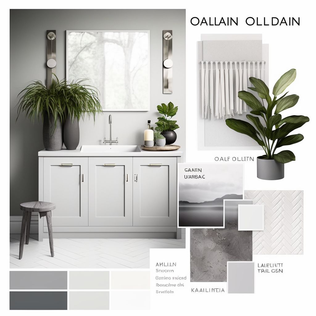 Scandinavian Bathroom Bliss: White, Light Grey & Dark Grey