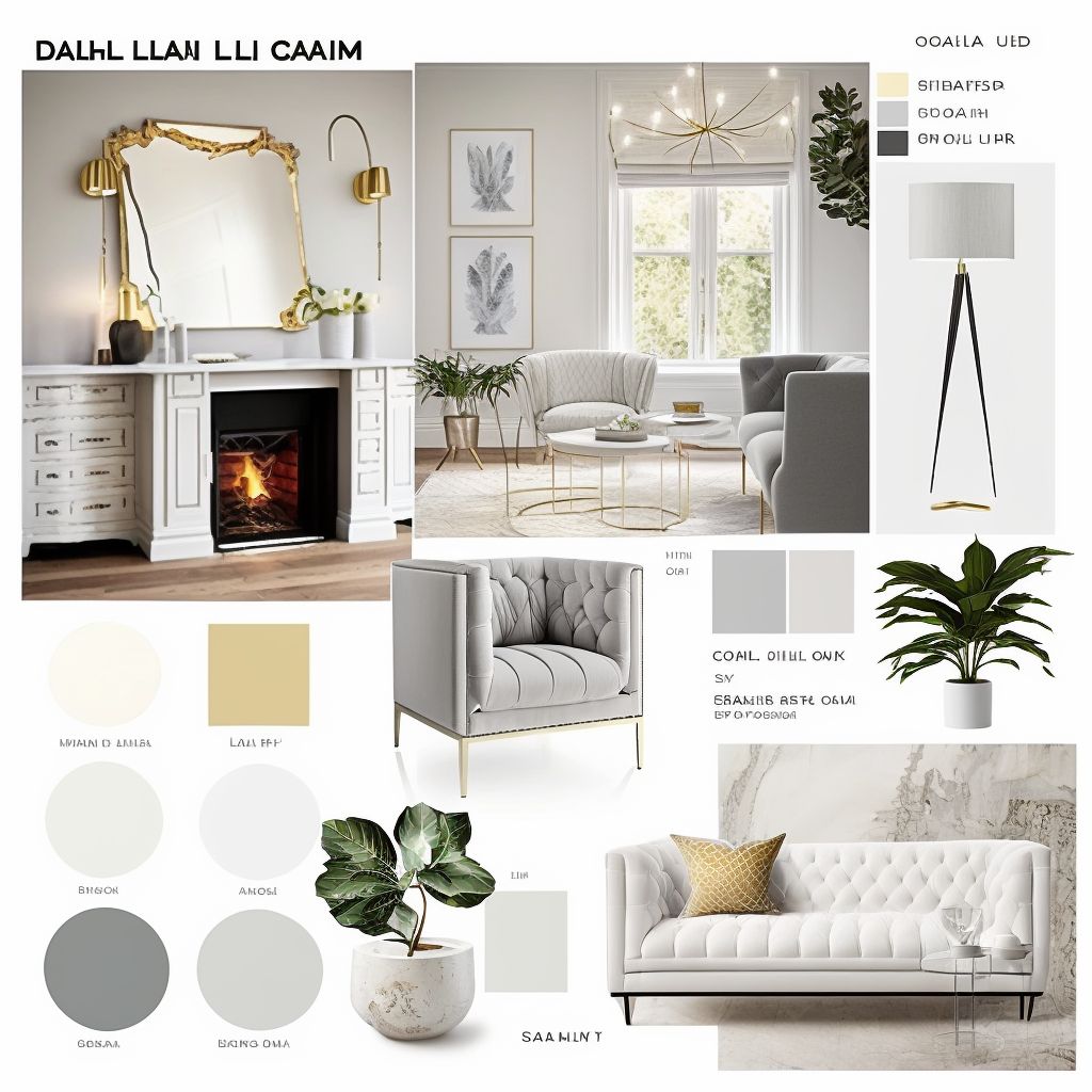 Contemporary Living Room Serenity: White, Light & Dark Grey