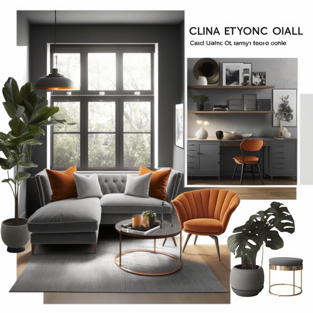 Industrial Living Room with White, Light Grey, and Dark Grey Hues