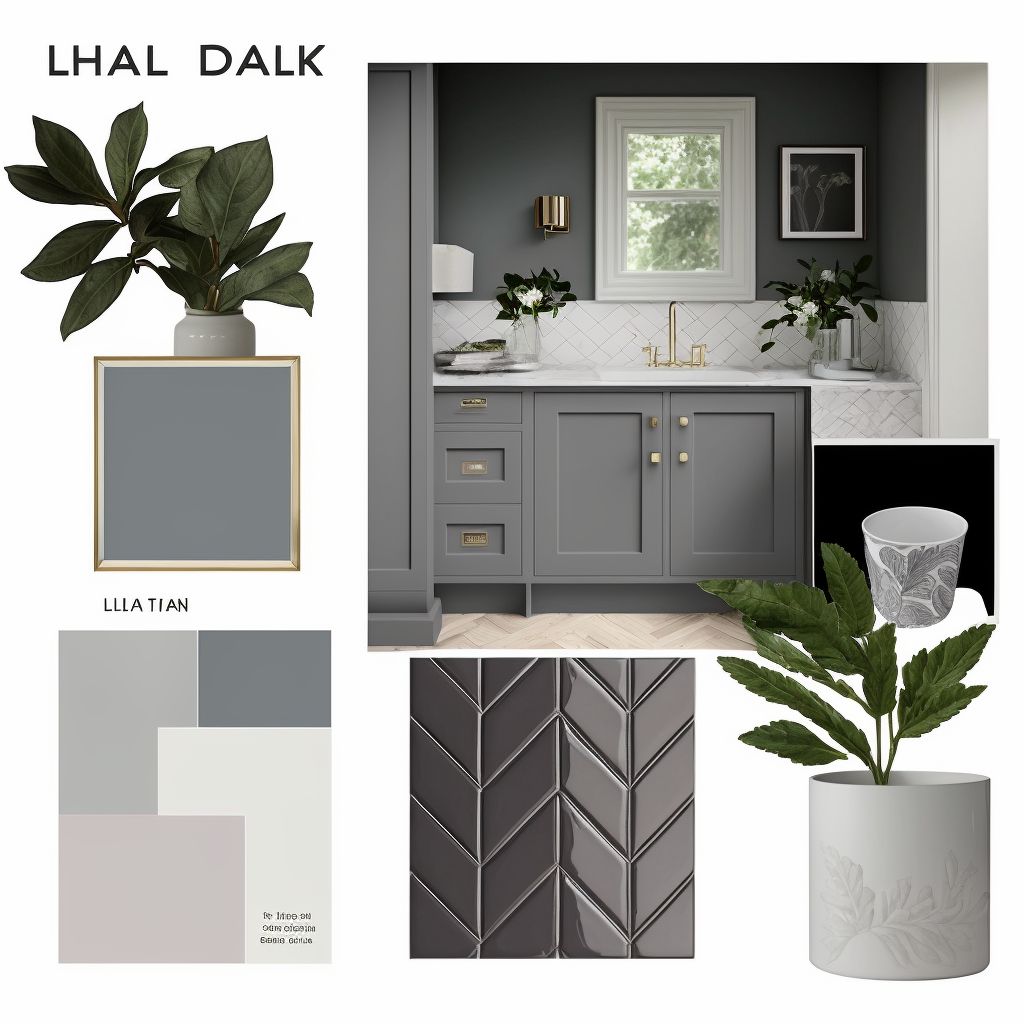 Minimalist Charcoal Grey & Silver Bathroom Inspiration