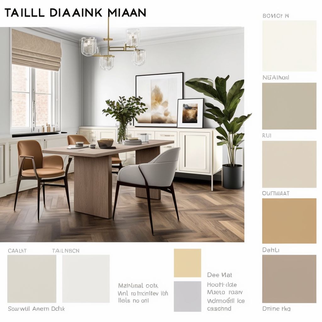 Modern Dining Room Bliss in White, Beige & Light Brown