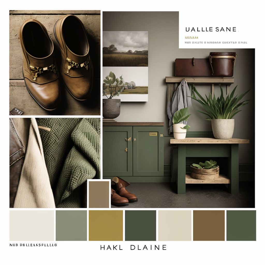 Rustic Closet Retreat: Tan, Beige, Ivory & Green Harmony