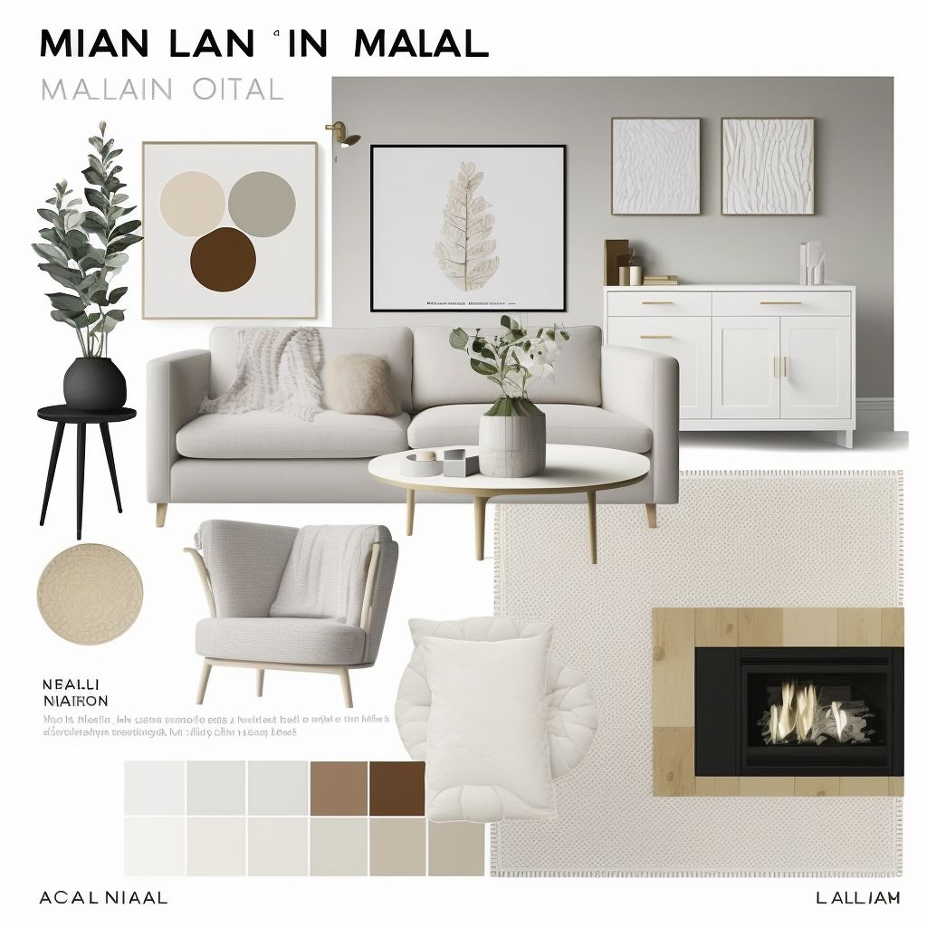 Scandinavian Serenity: Living Room in White, Beige & Light Brown