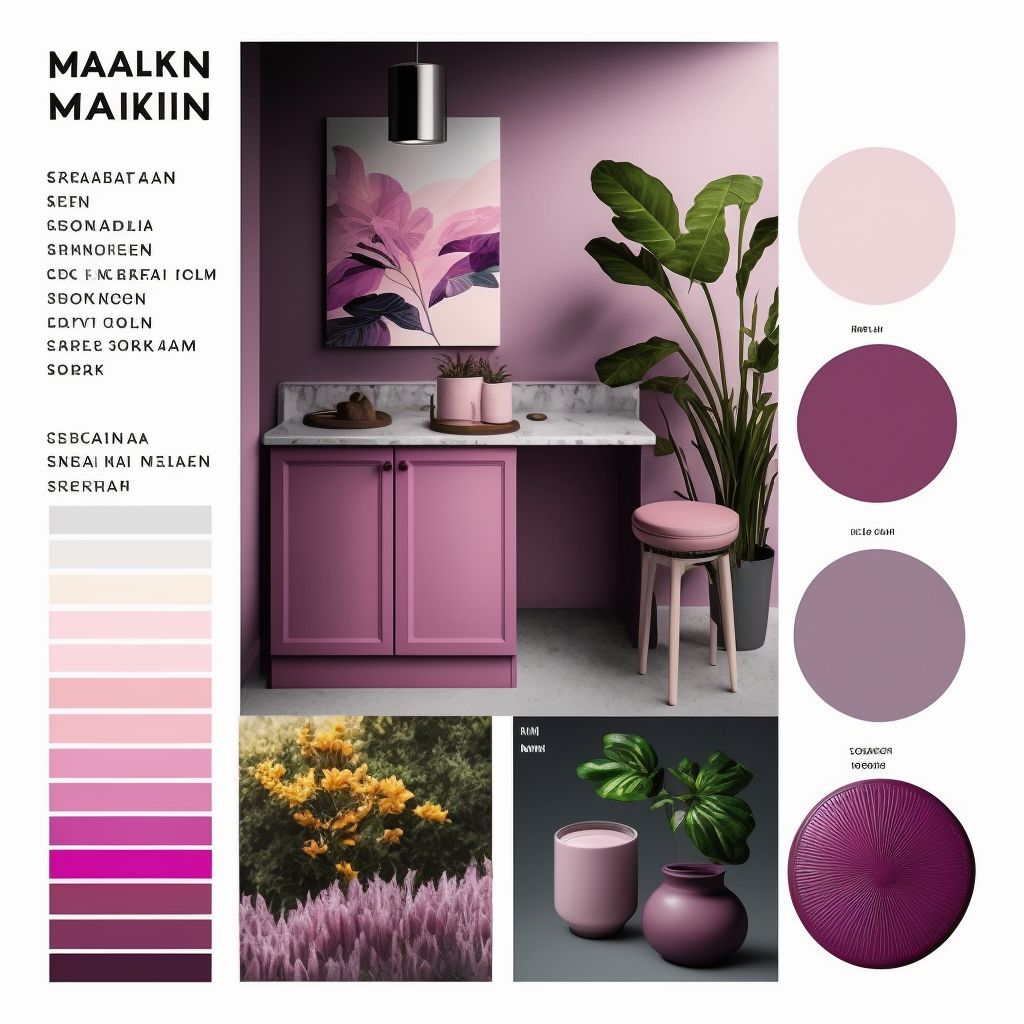 Scandinavian Oasis: Bathroom in Pink, Purple & Magenta