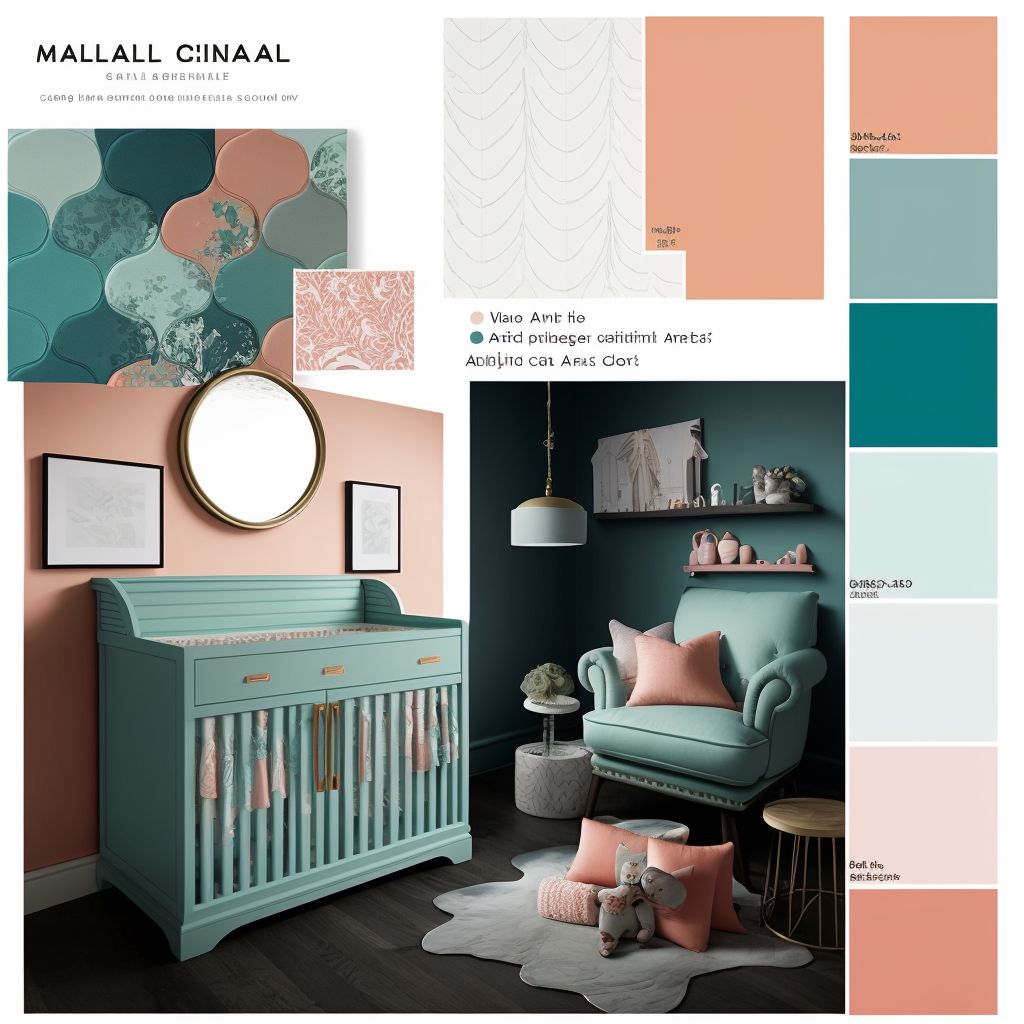 Nautical Haven: Nursery in Teal, Coral & Mauve