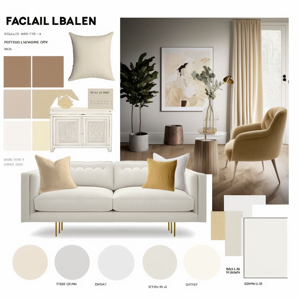 Modern Living Room: Chic Design with White, Beige & Light Brown