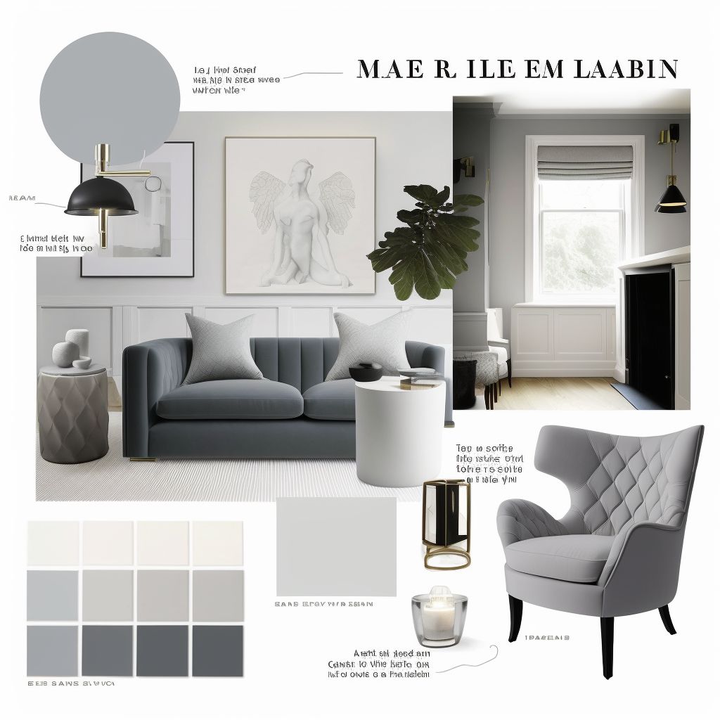 Chic Modern Living Room: Grey & White Sophistication