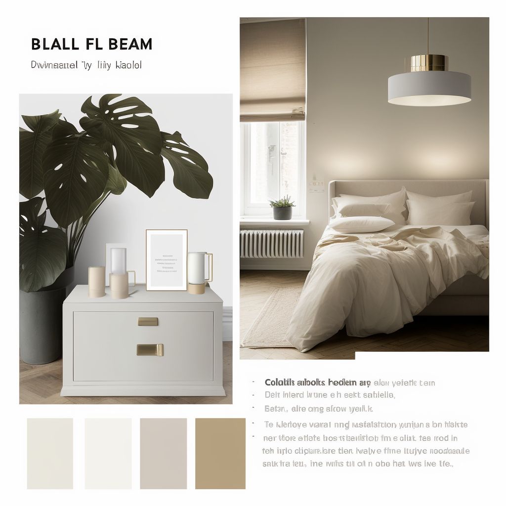 Modern Bedroom Bliss: White, Beige & Light Brown