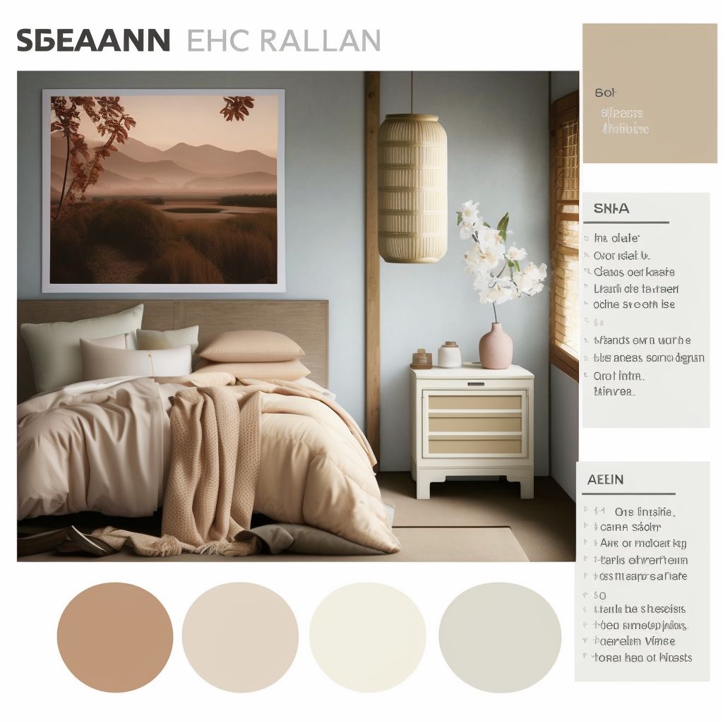 Asian Zen Bedroom: Tan, Beige & Ivory Tranquility