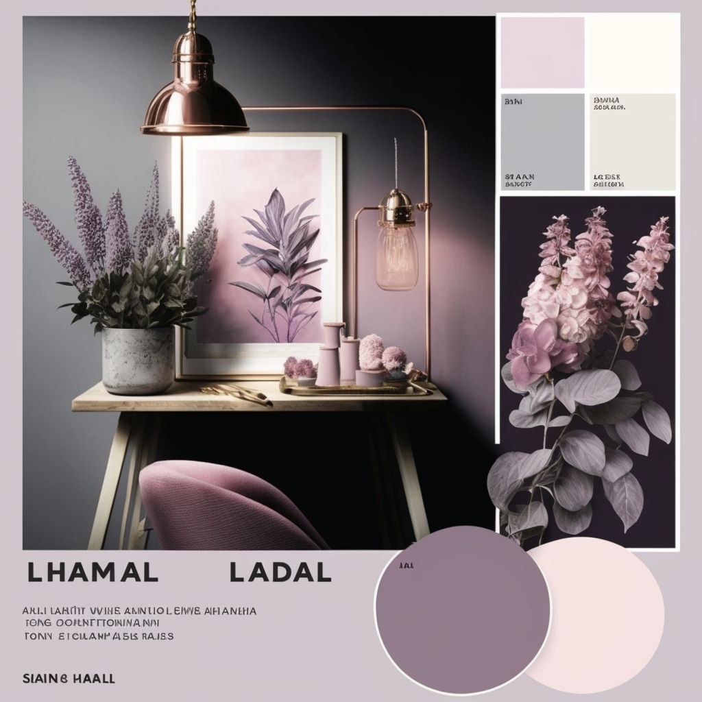 Modern Studio: Lavender, Light Pink & Light Grey Art Space