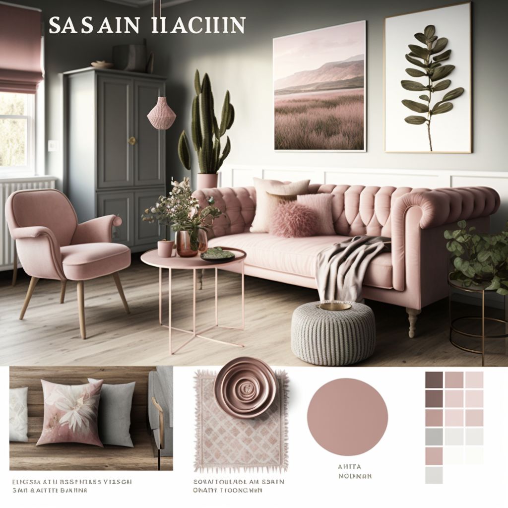 Scandinavian Bliss: Rose, Pink & Blush Living Room