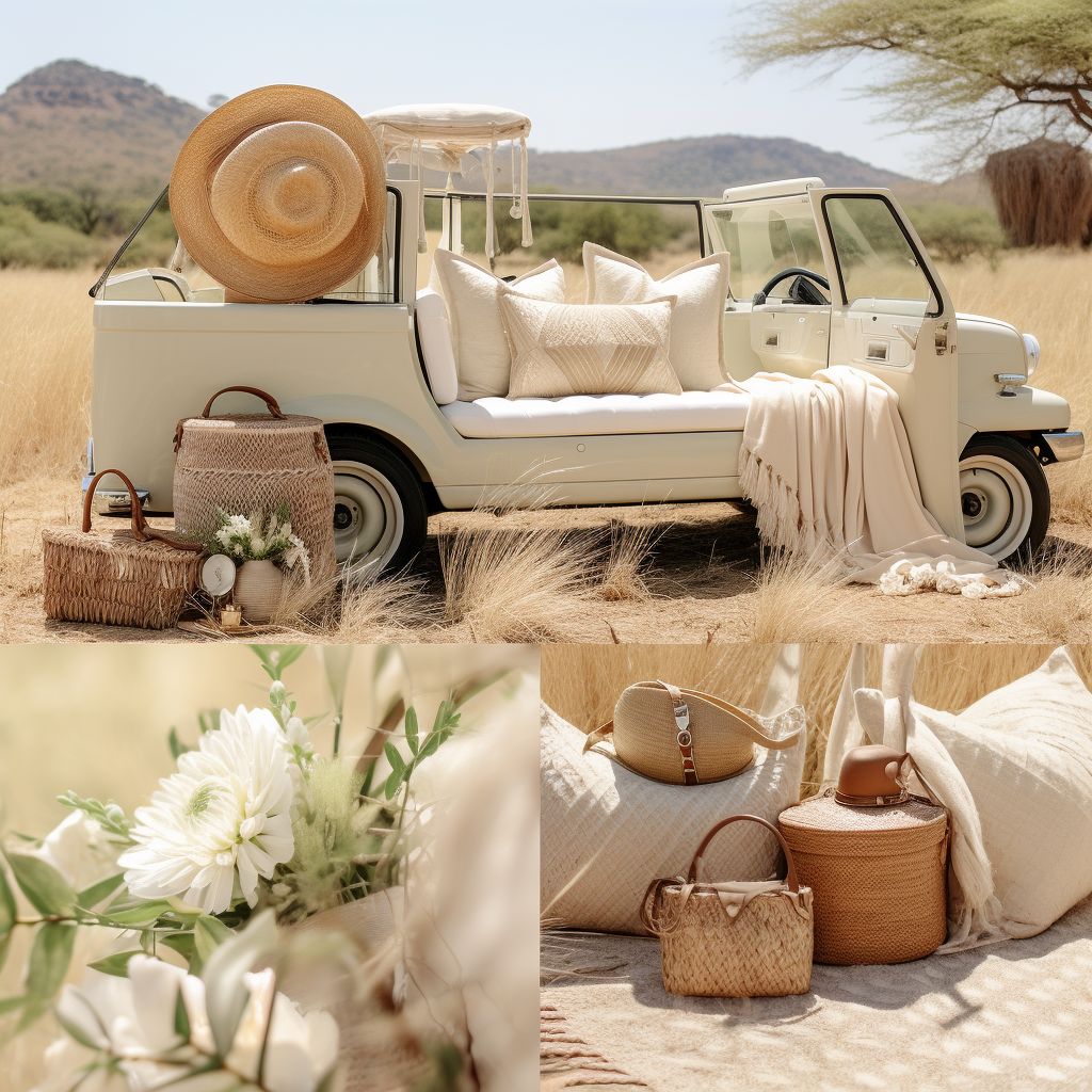 Glam Safari Wedding: White, Beige & Light Green Elegance