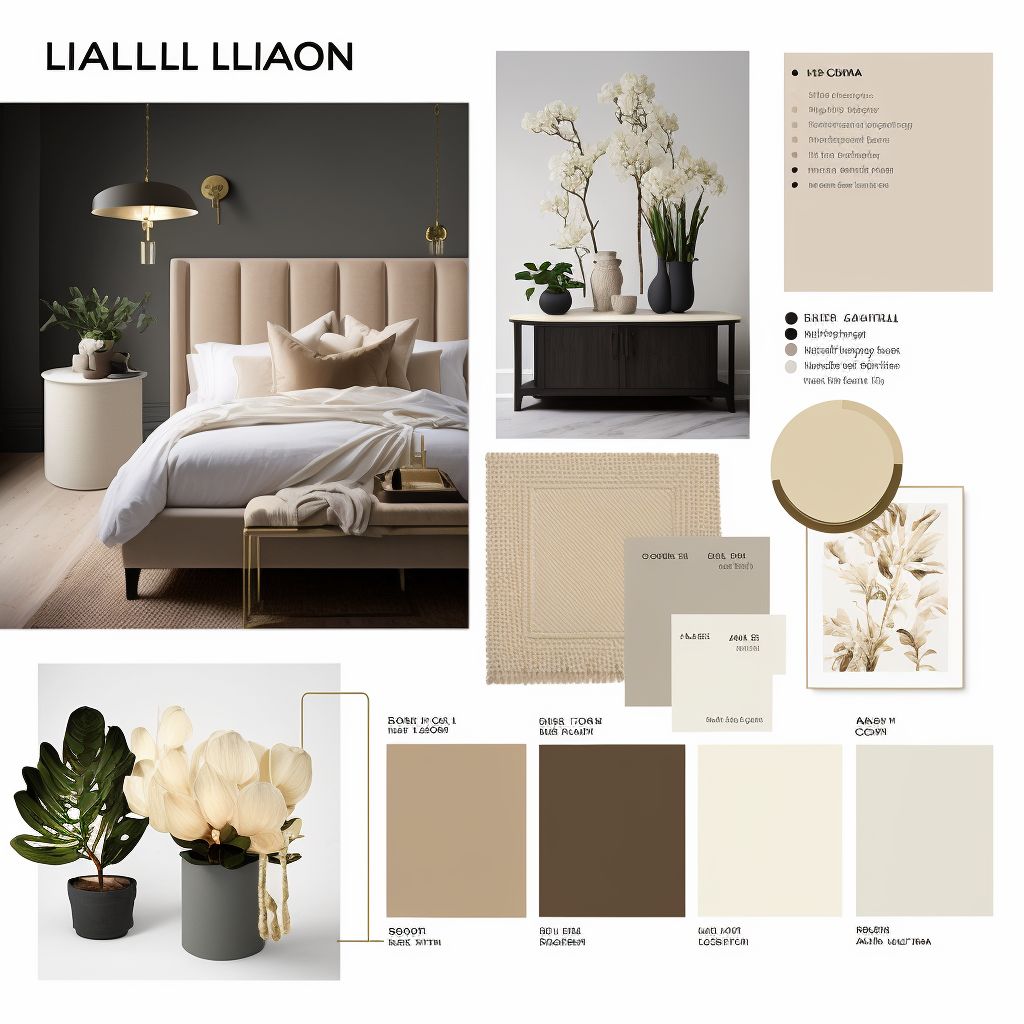 Modern Bedroom: Elegant Tan, Beige & Ivory Retreat