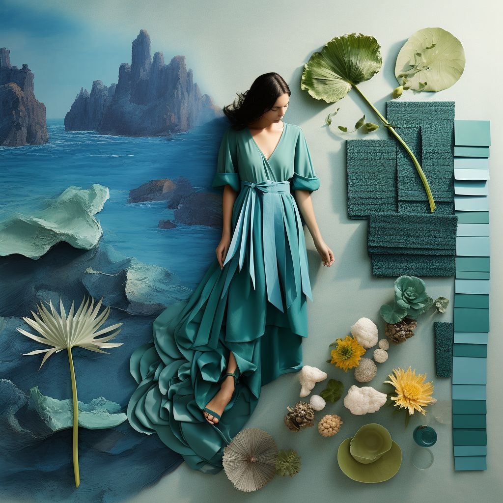 Oceanic Chic Fashion: Blue, Teal & Green Vibes