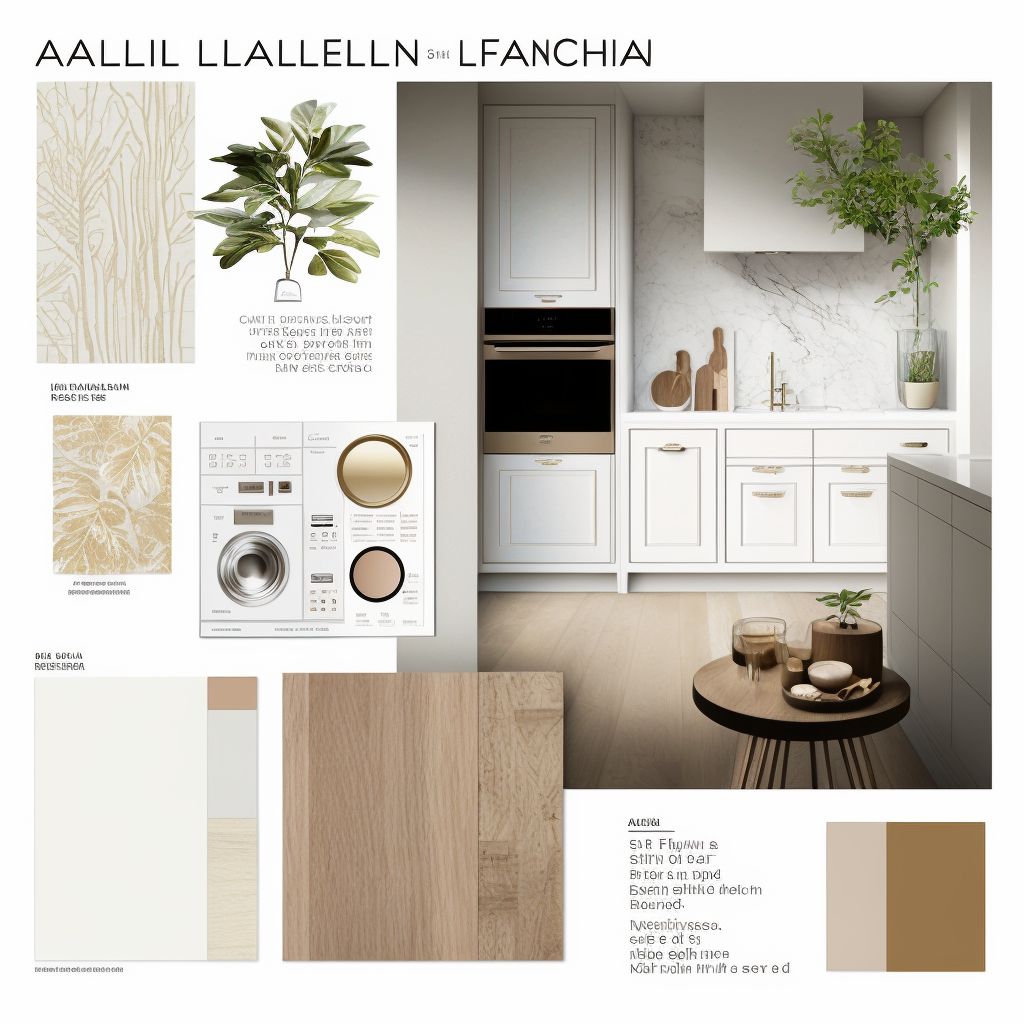 Modern Kitchen: Sleek White, Beige & Light Brown