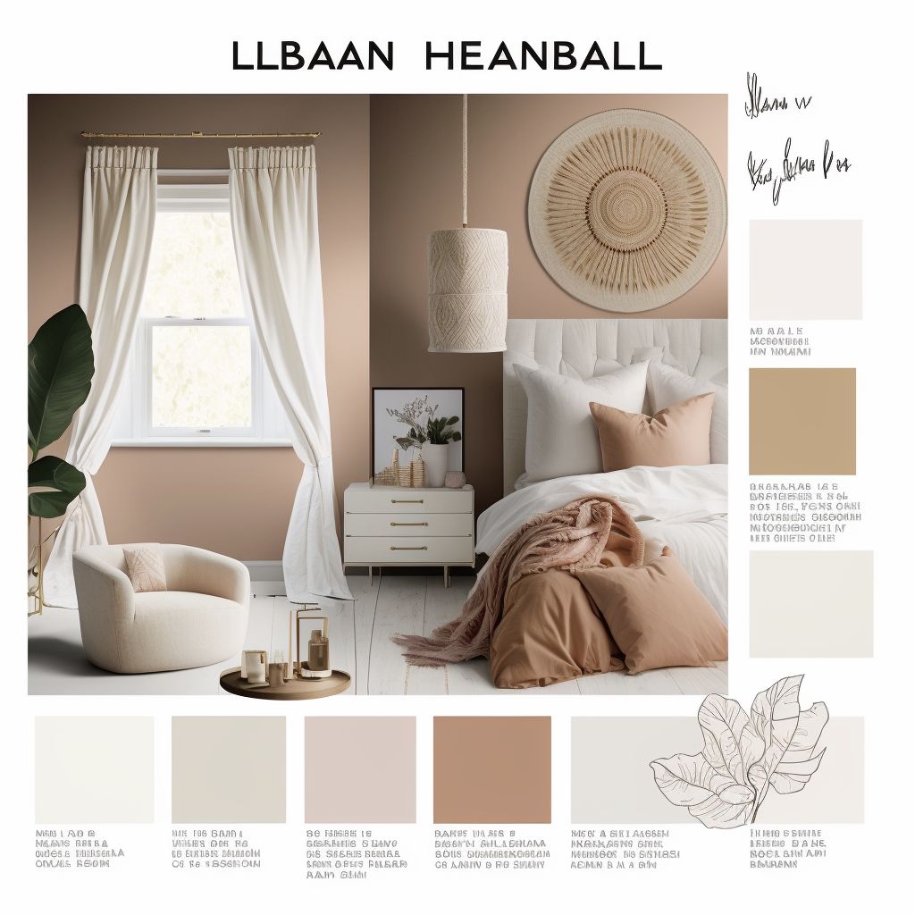 Bohemian Bliss Bedroom: White, Beige & Light Brown Harmony