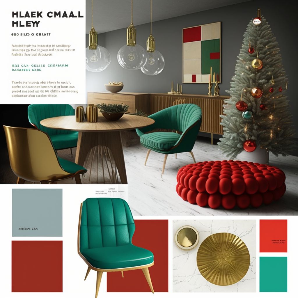 Mid-Century Christmas Living Room: Festive & Retro Charm