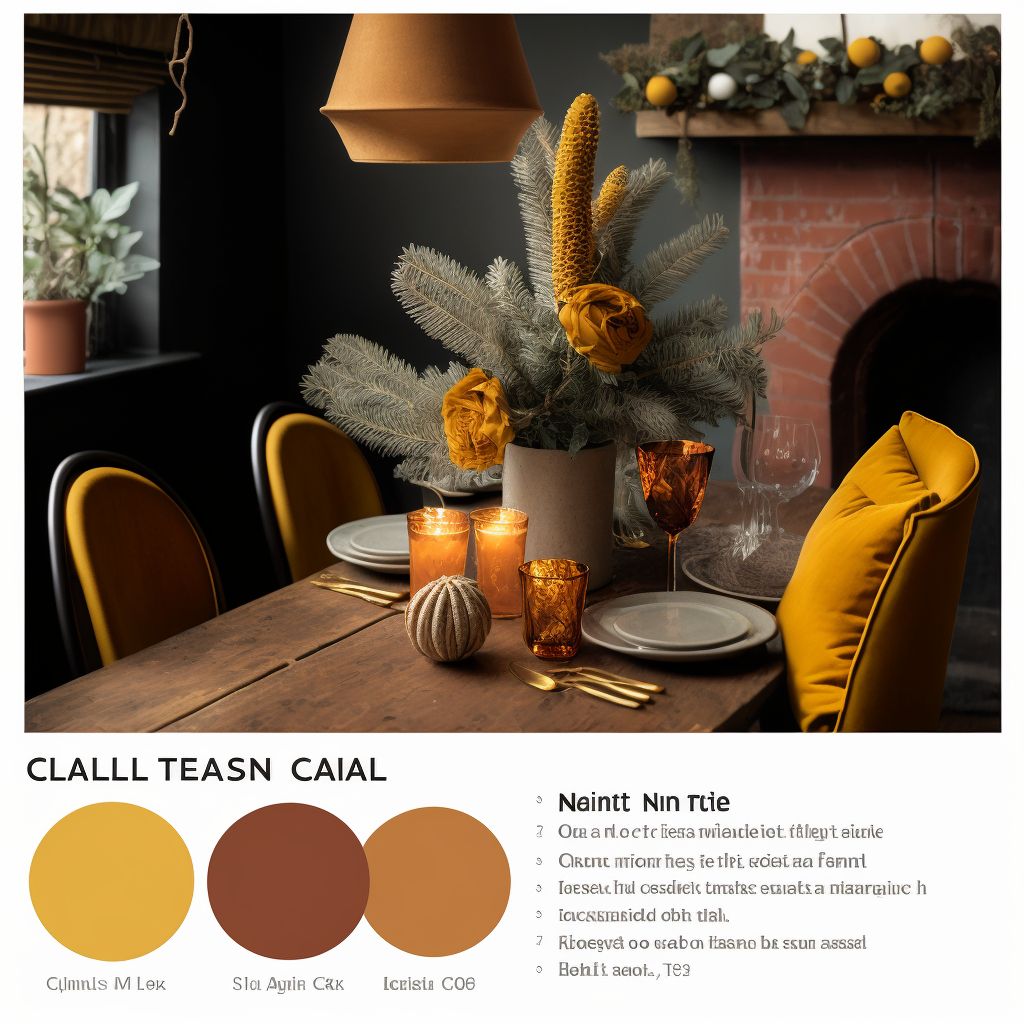 Rustic Christmas Charm: Rust, Terra Cotta & Mustard Dining Room