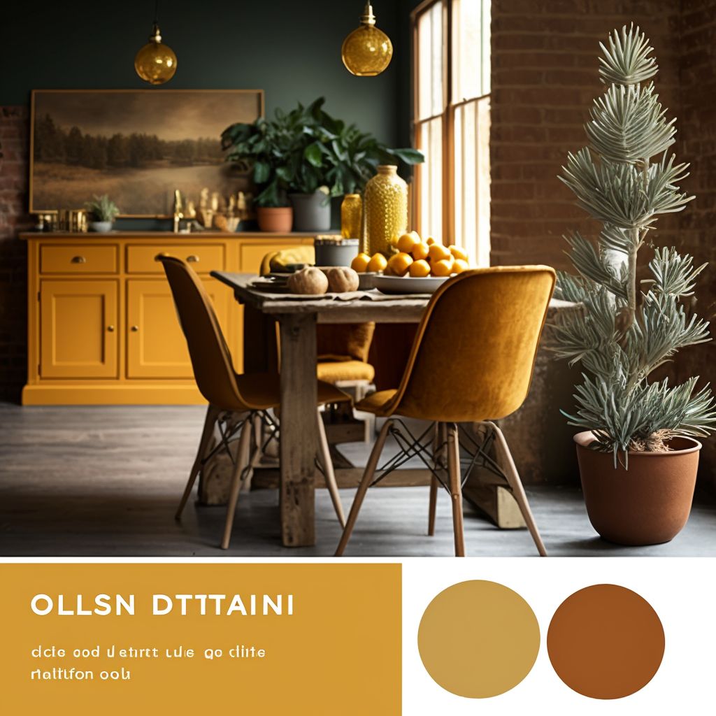 Rustic Holiday Warmth: Rust, Terra Cotta & Mustard Dining Room