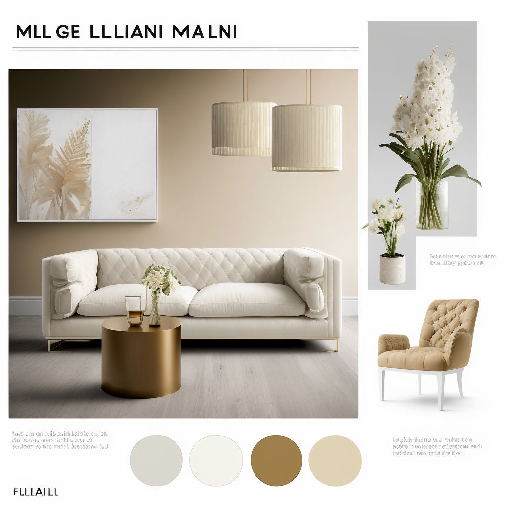 Minimalist Living Room with Serene Neutral Tones