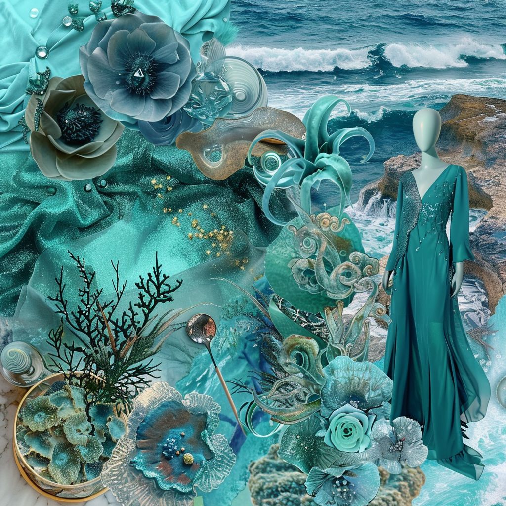 Fashion Mood Board Glam Style Colors Of Blue Teal Green fashion-mood-board-glam-style-colors-of-blue-teal-green
