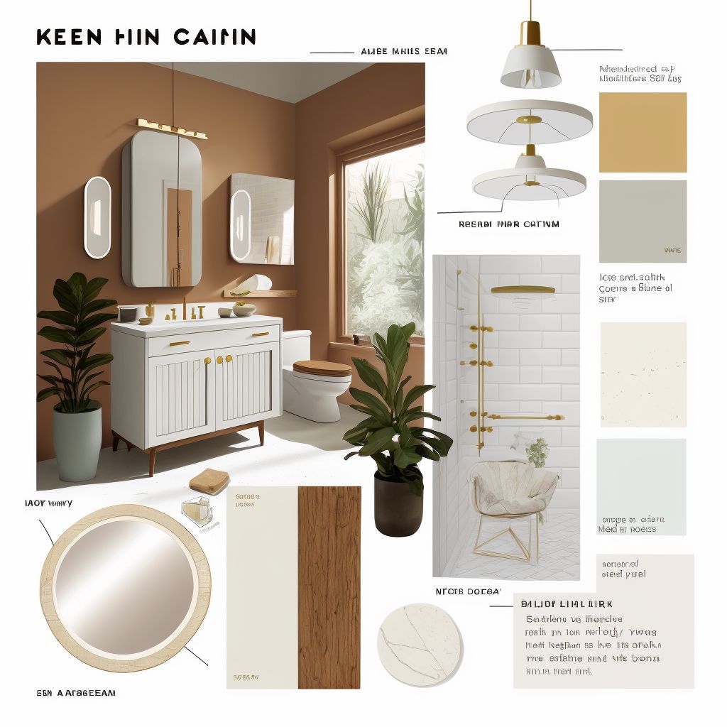 Mid-Century Modern Bathroom Design Mood Board