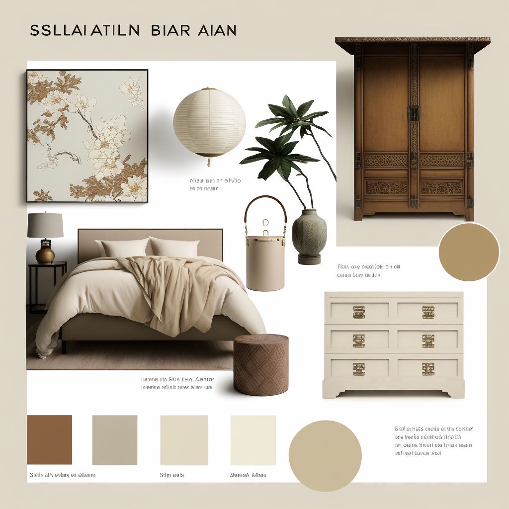 Asian Zen Bedroom: Tranquil Tan, Beige & Ivory Retreat