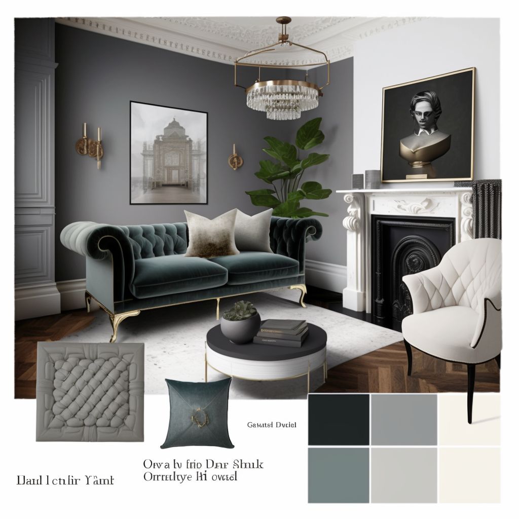 🏠 AI-Generated Interior Design Mood Boards | Creative Styles & Color ...