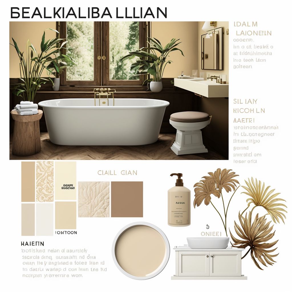 Coastal Serenity Bathroom: Tan, Beige & Ivory Elegance