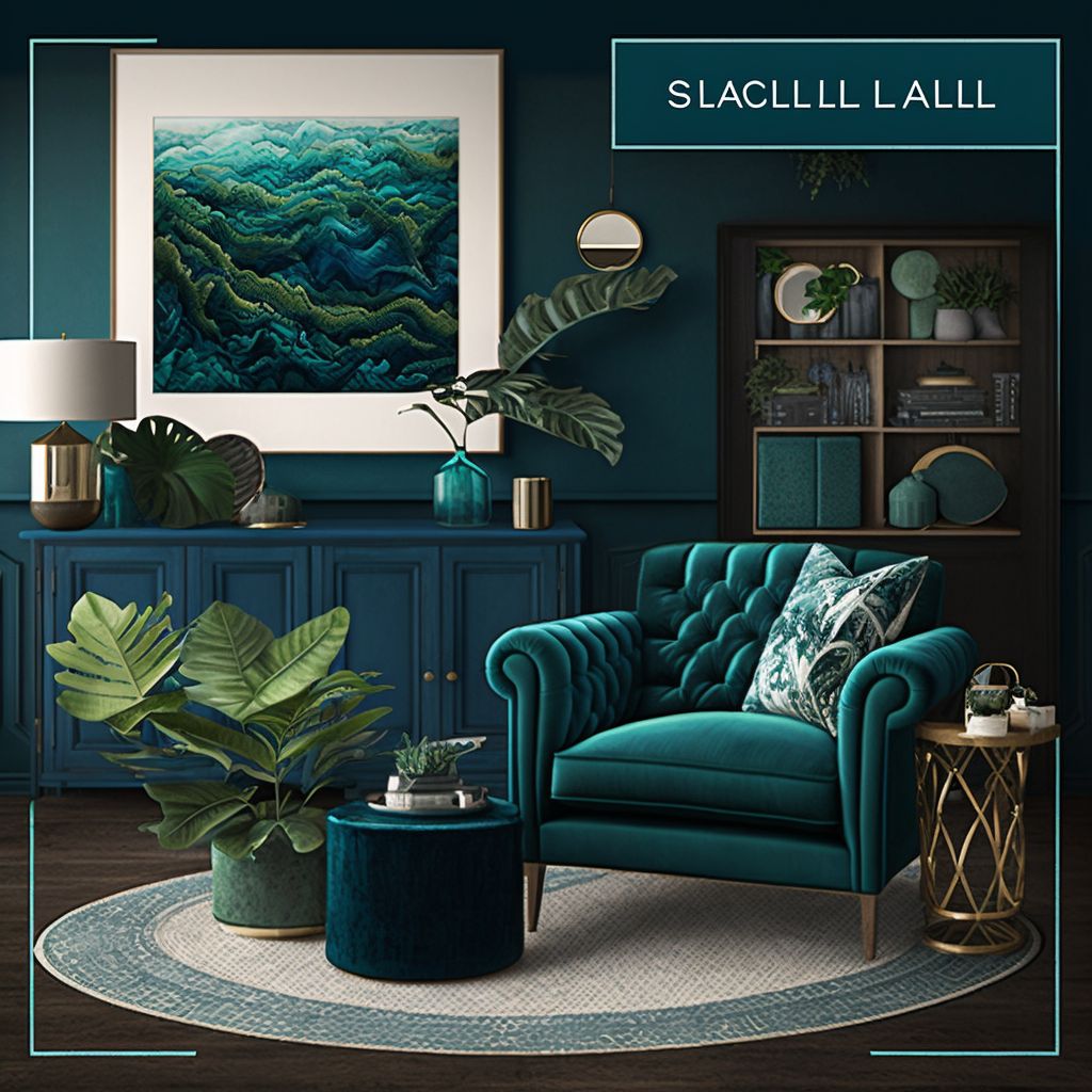 Nautical Living Room Bliss: Blue, Teal & Green Serenity