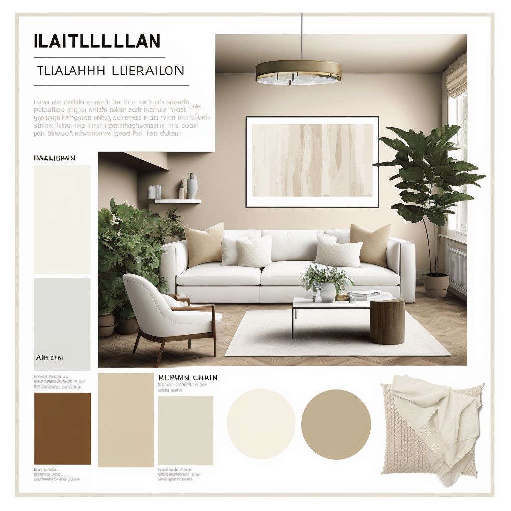 Minimalist Living Room: White, Beige & Light Brown Serenity