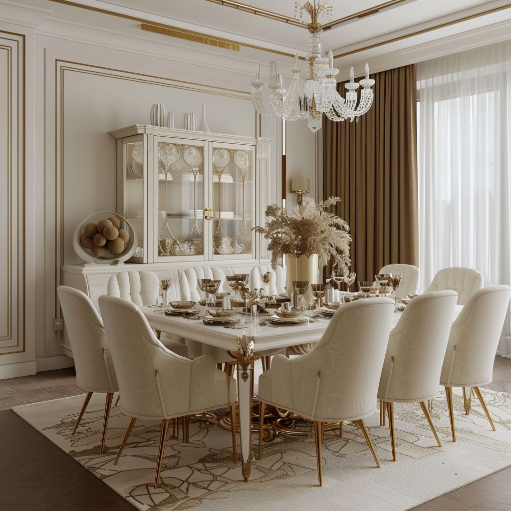 Hollywood Regency Dining Room for a Glamorous Dining Experience