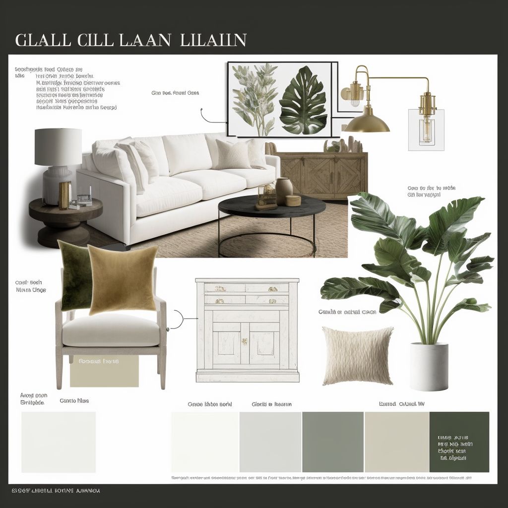 Rustic Living Room: Cozy Whites, Beiges & Olive Greens