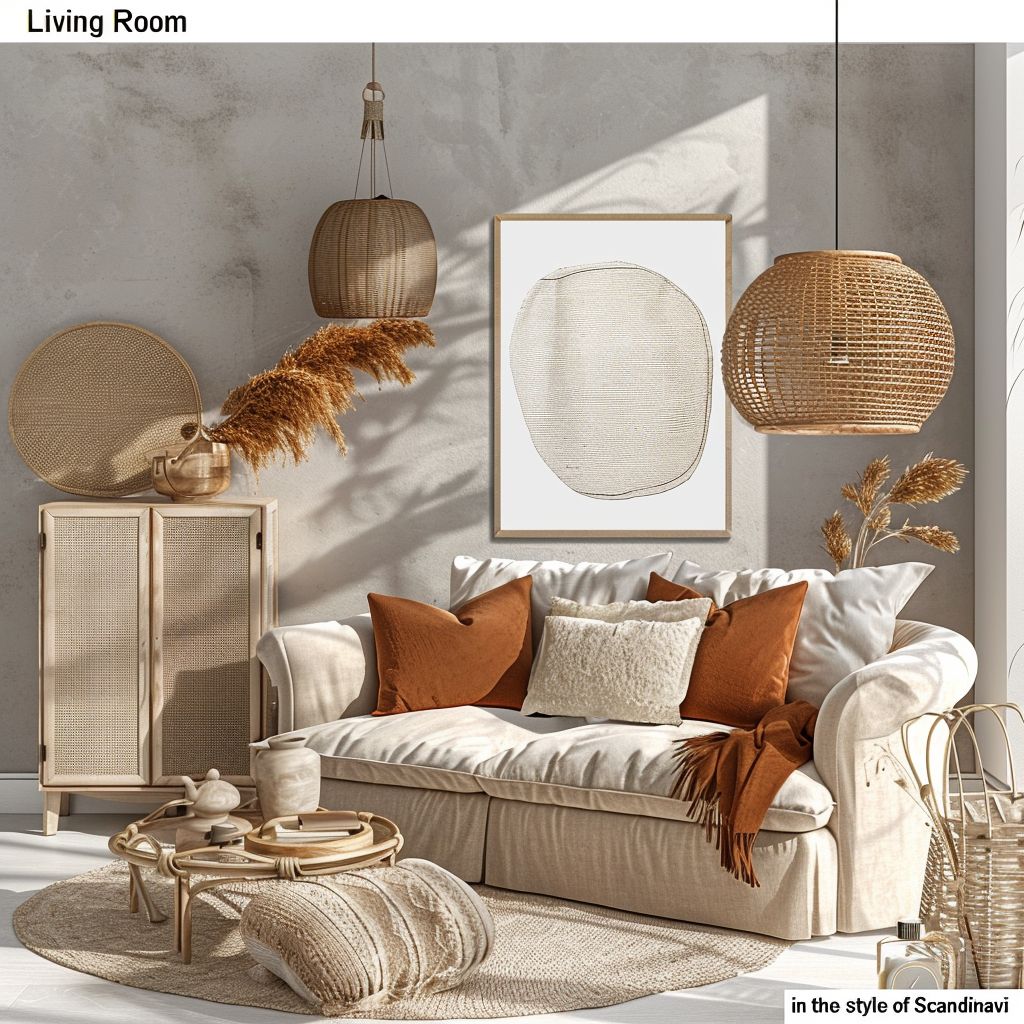 Scandinavian Living Room: Cozy Earthy Elegance