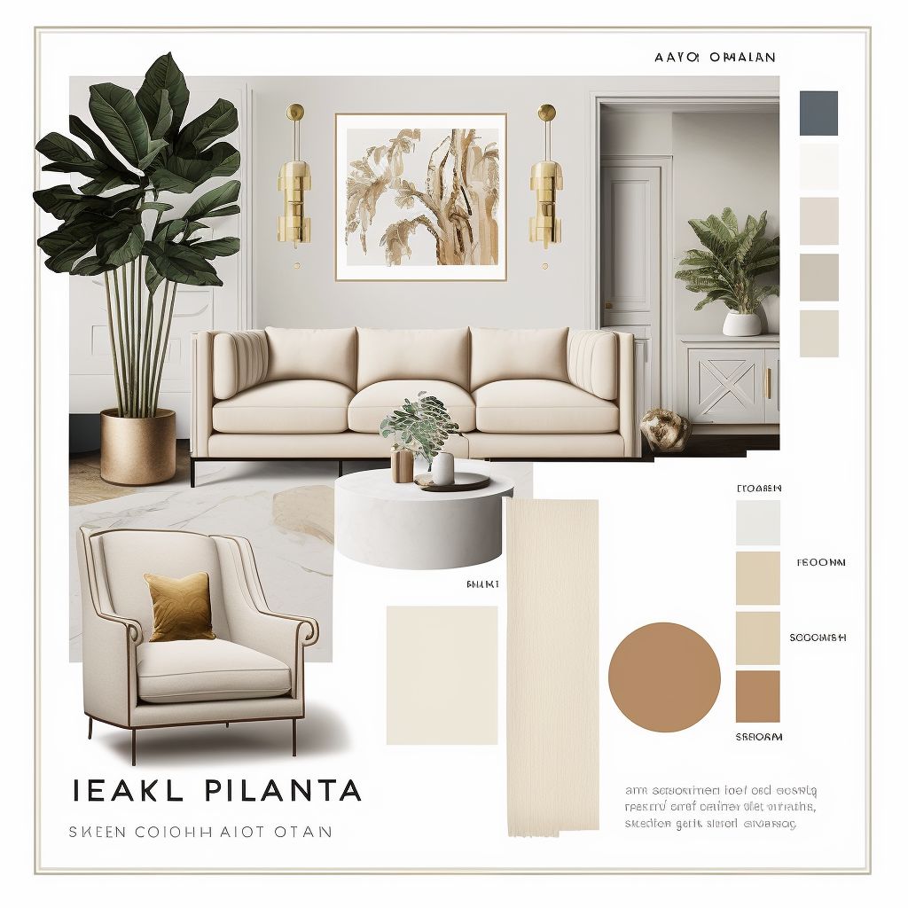 Contemporary Living Room: Tan, Beige & Ivory Serenity