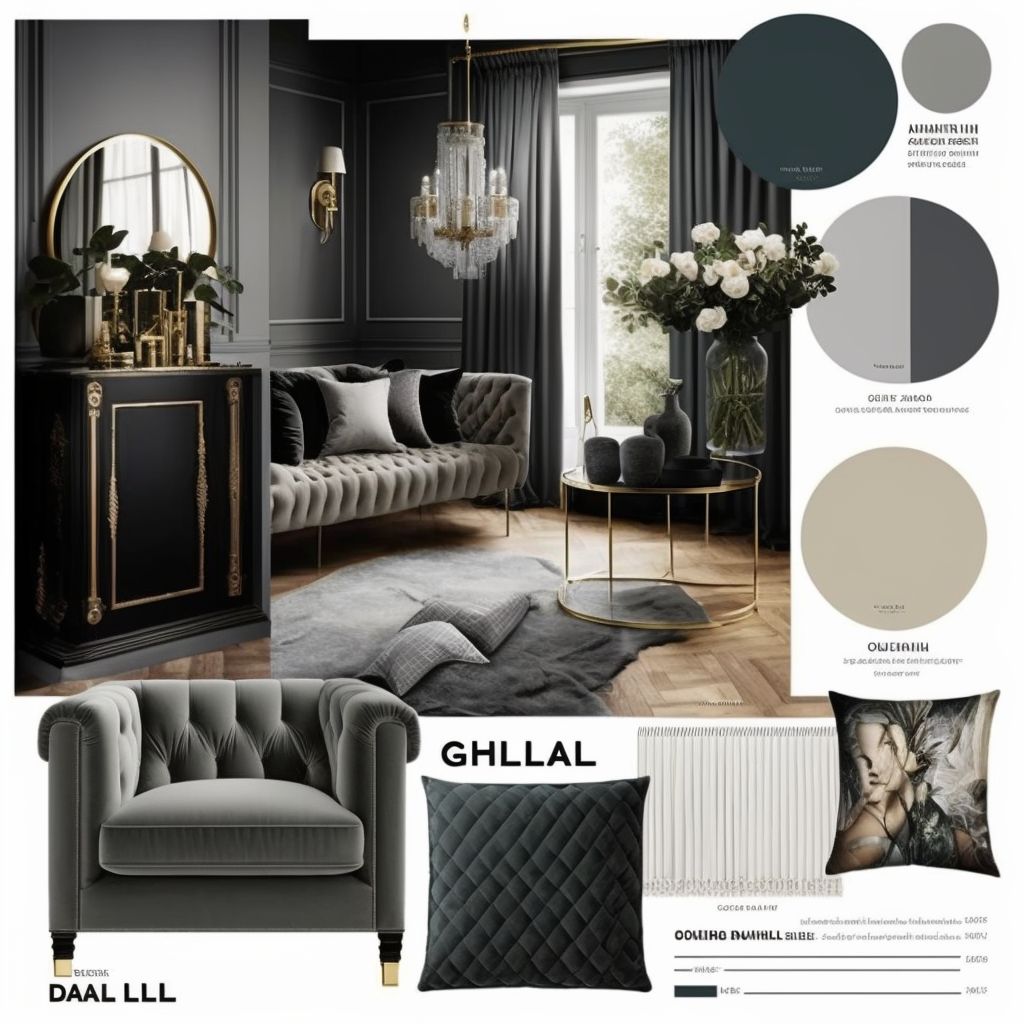 Art Deco Living Room: Charcoal Grey, Silver & Dove Grey Glam