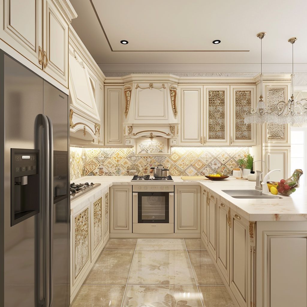 Traditional Kitchen Design: Warm Whites & Beiges