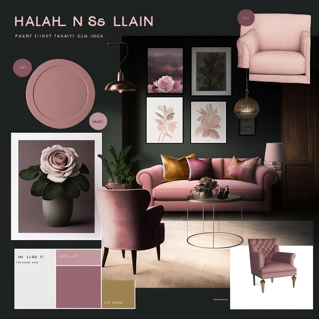 Modern Living Room: Rose, Pink & Blush Chic