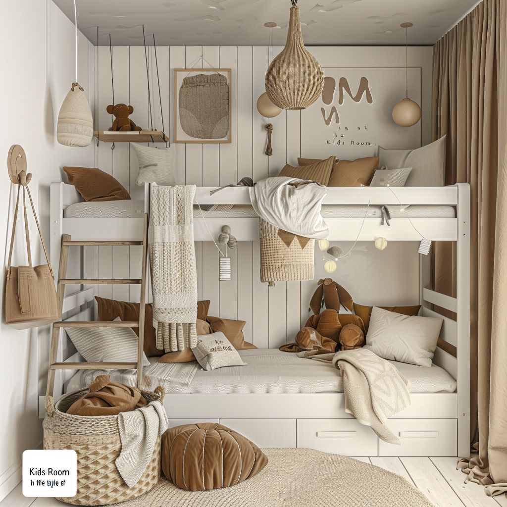 Scandinavian Kids Room: White, Beige & Light Brown Wonderland