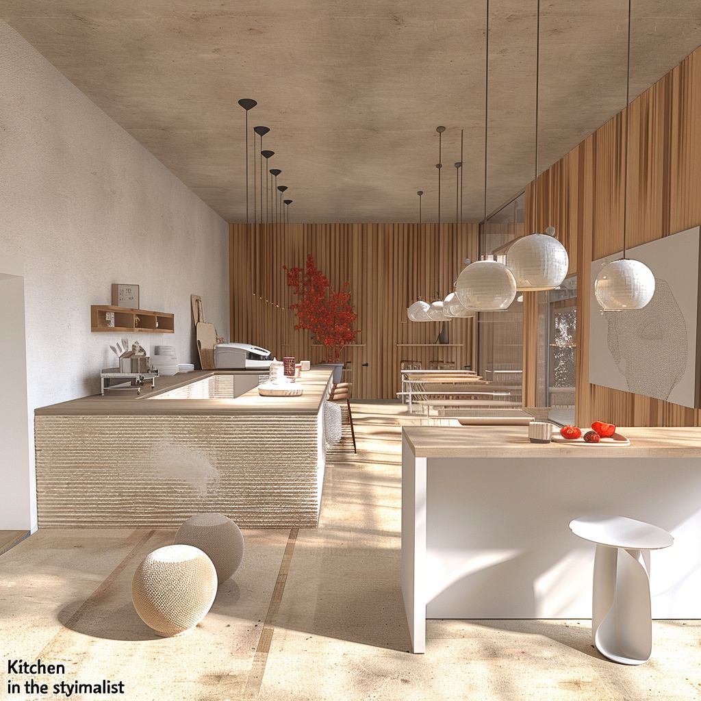 Minimalist Kitchen: White, Beige & Light Brown Serenity