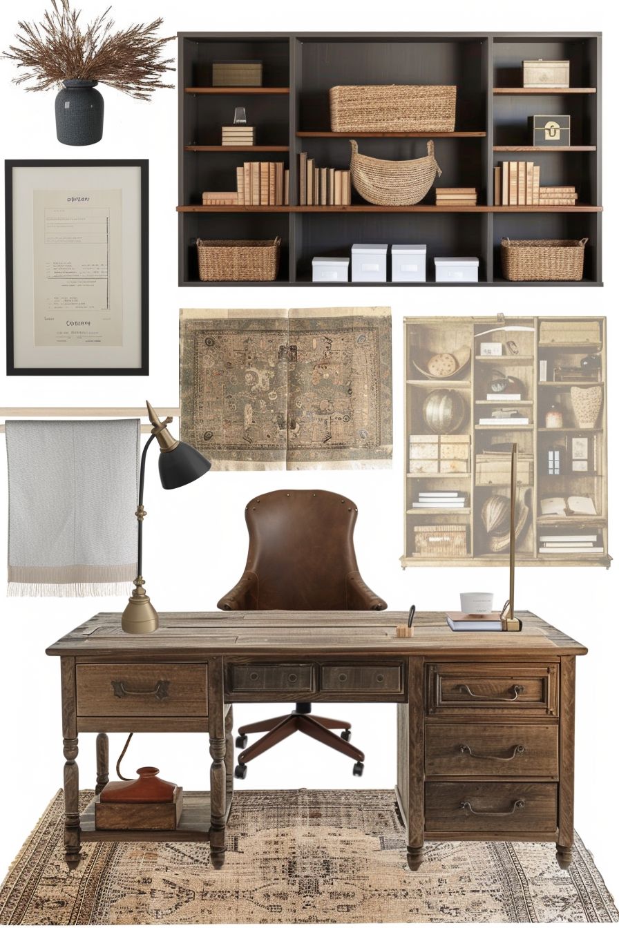 Farmhouse Home Office: Rustic Charm & Productive Vibes