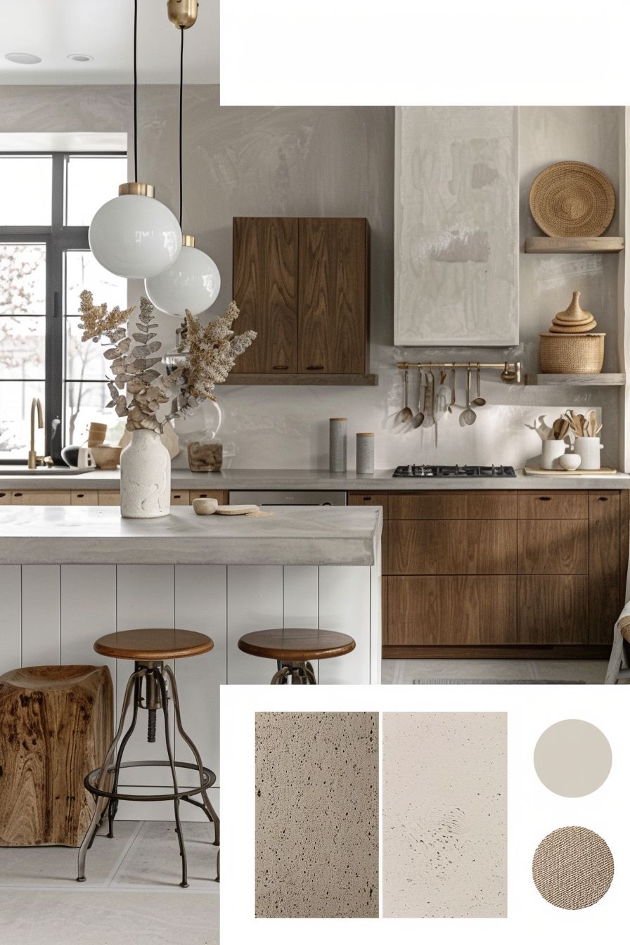 Bohemian Kitchen: White, Beige & Light Brown Elegance