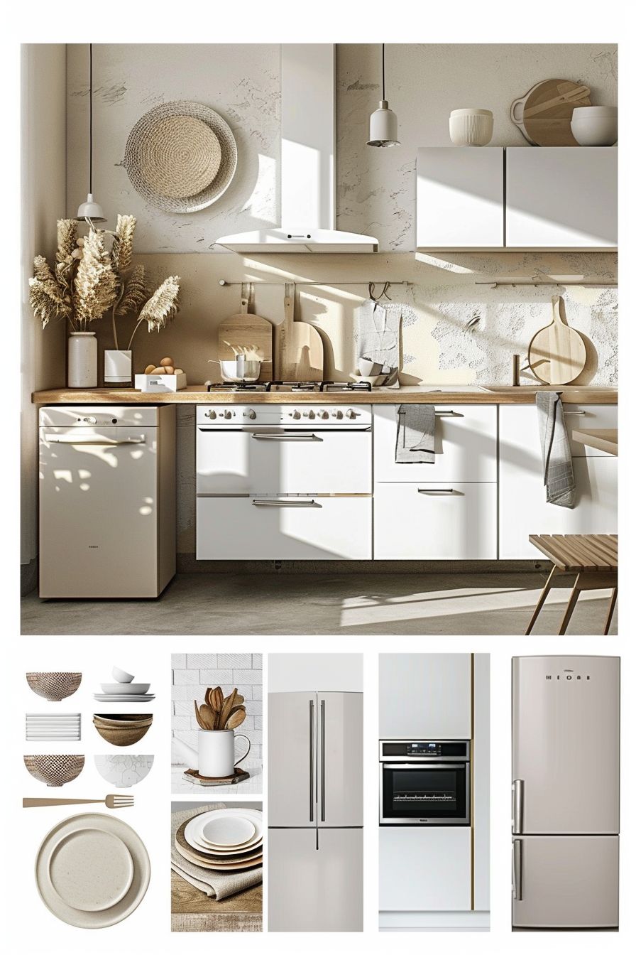 Scandinavian Kitchen: White, Beige & Light Brown Delight