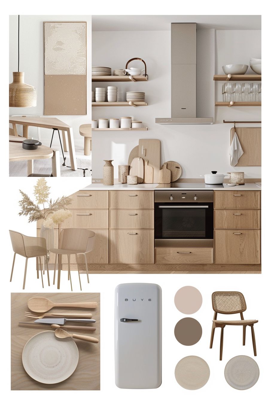 Scandinavian Kitchen: White, Beige & Light Brown Harmony