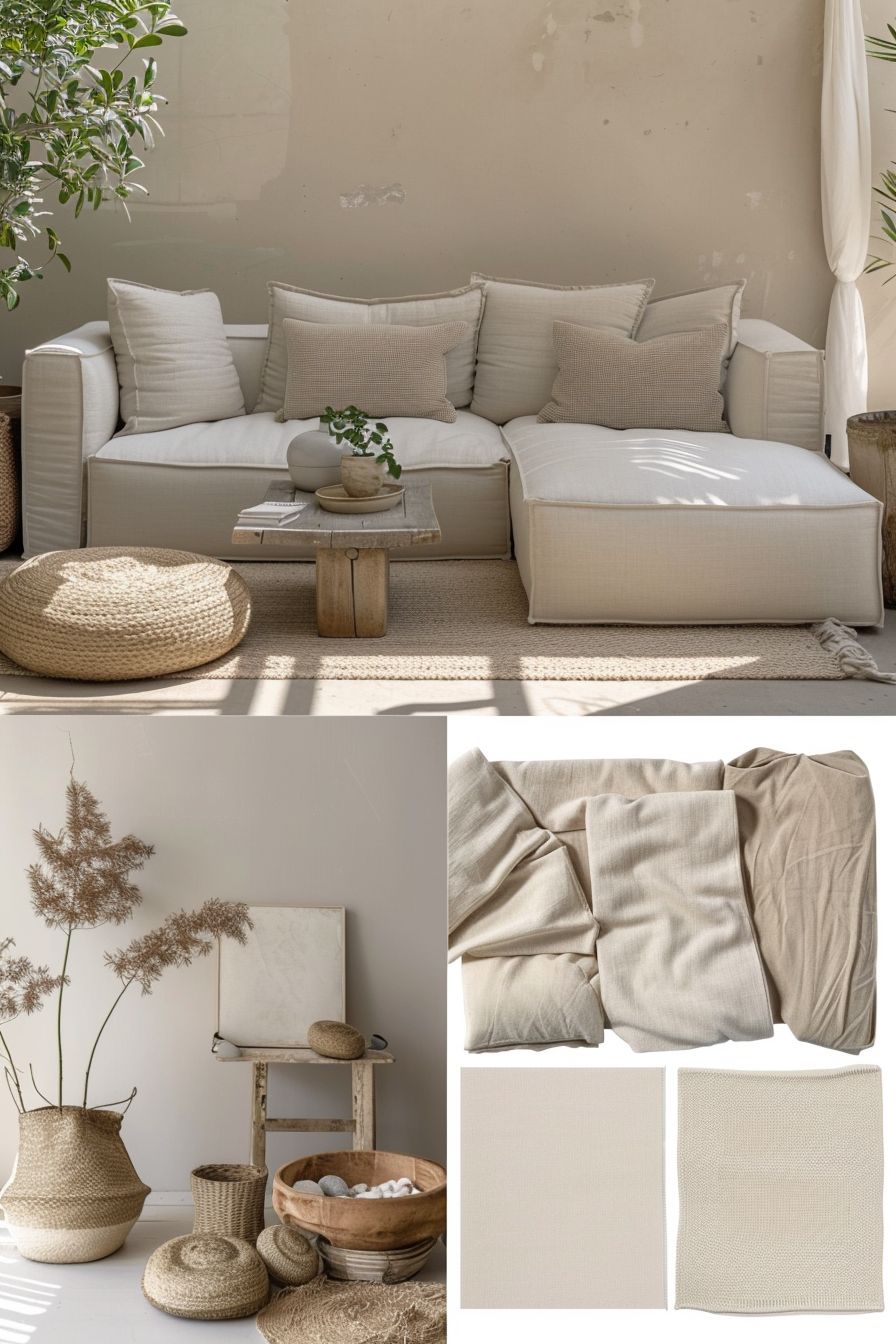 Scandinavian Balcony: Tan, Beige & Ivory Escape