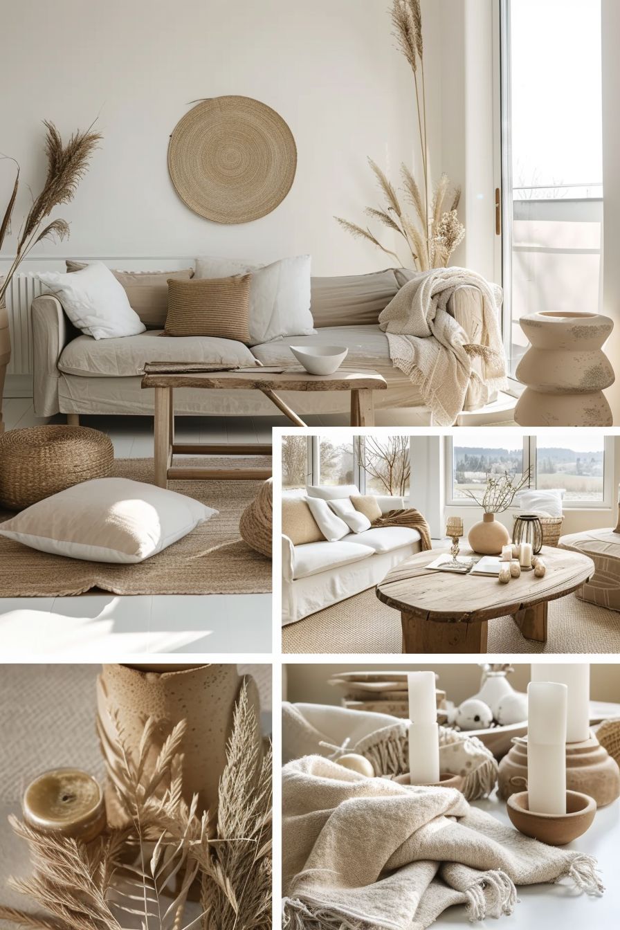 Scandinavian Balcony: Tan, Beige & Ivory Serenity