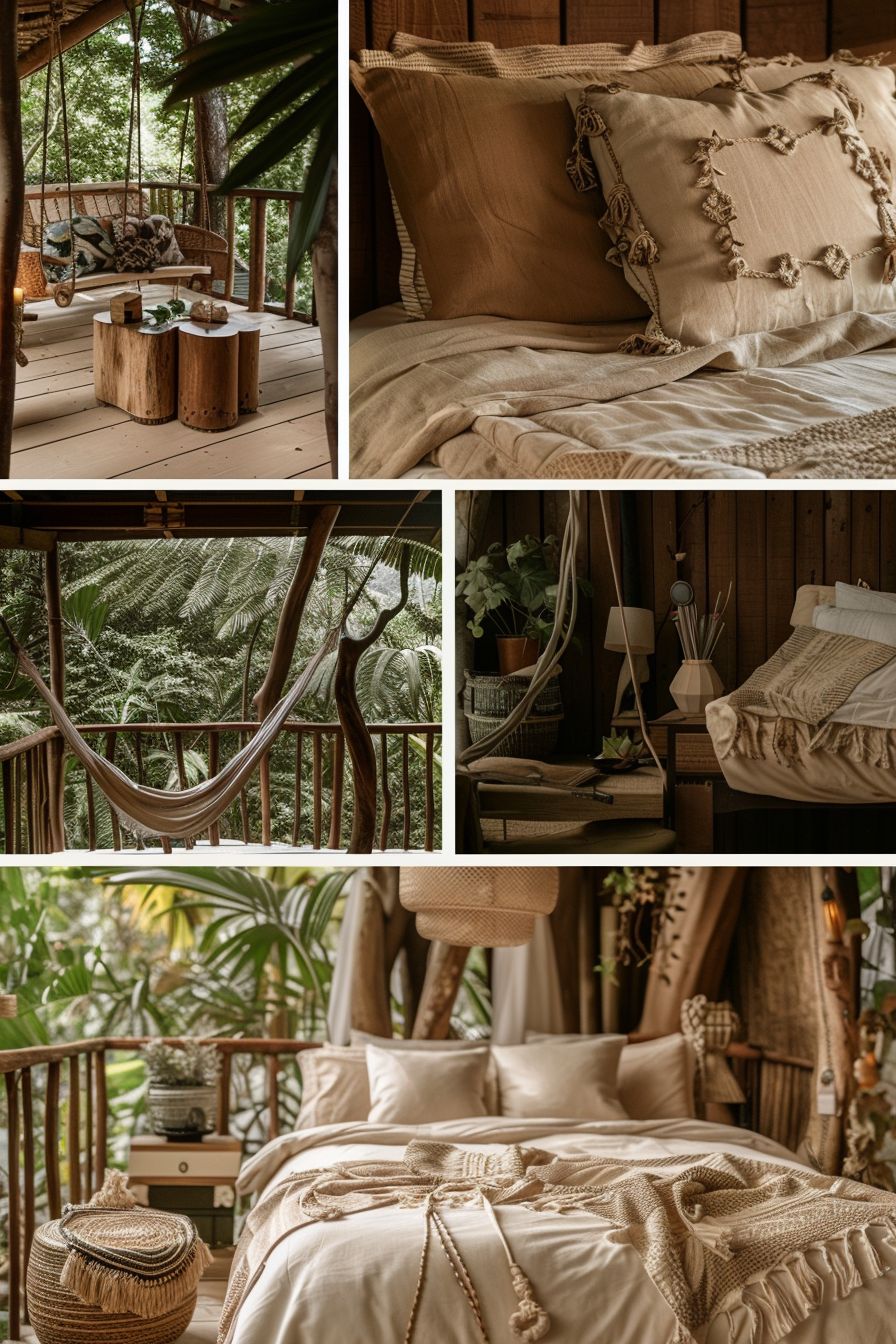 Craftsman Bedroom Retreat: Tan, Beige & Ivory Harmony