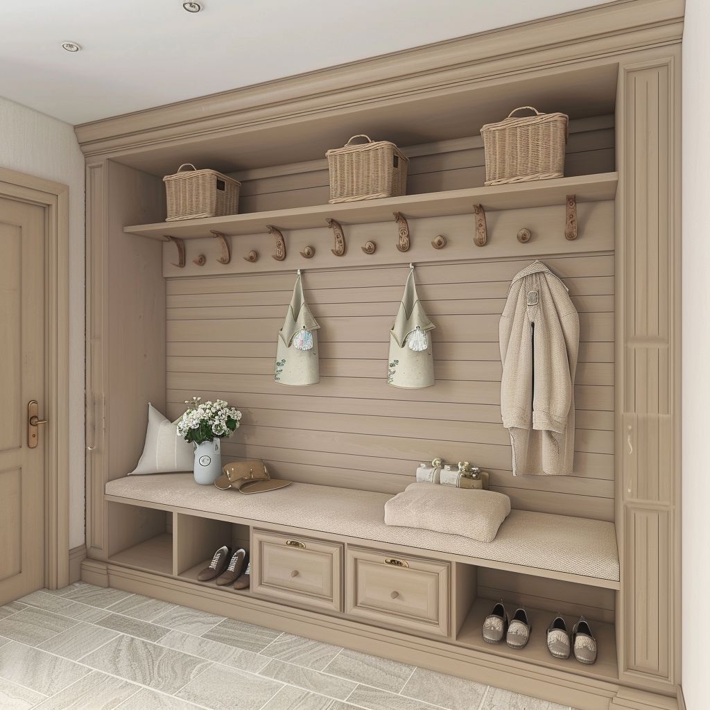 Coastal Mudroom: Tan, Beige & Ivory Elegance