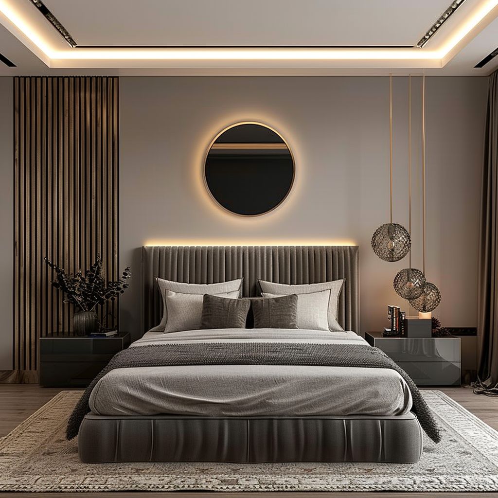 Elegant Modern Bedroom with Sleek Furniture